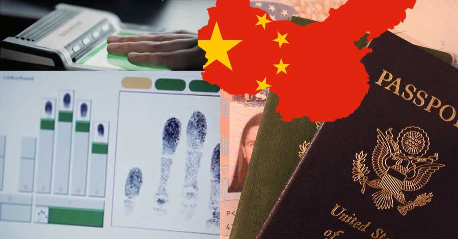 Fingerabdruck-Scan für das China-Visum